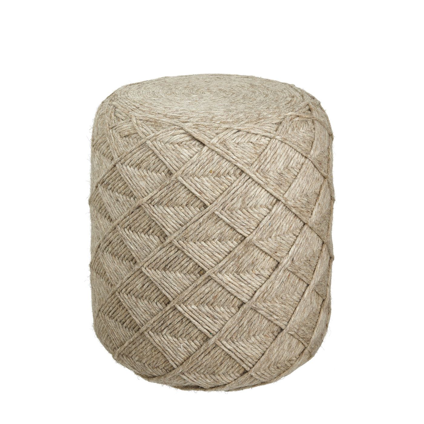 Laurel Wool Pouffe Natural, Product Code LR-WP-N