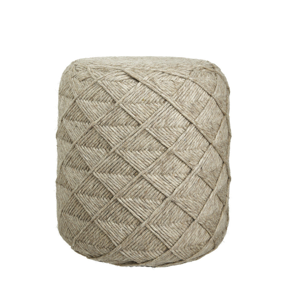 Laurel Wool Pouffe Natural, Product Code LR-WP-N