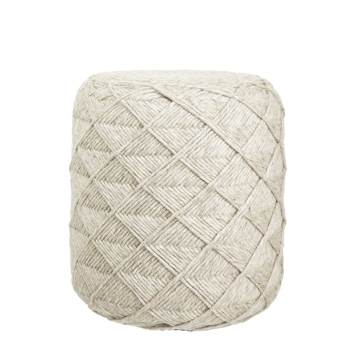 Laurel Wool Pouffe Ivory, Product Code LR-WP-IV