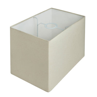 Light Natural Cotton Rounded Rectangle - Medium - Lampshade Only