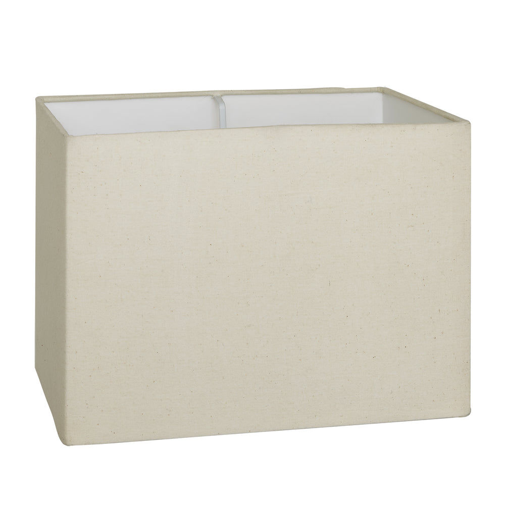 Light Natural Cotton Rounded Rectangle - Medium - Lampshade Only