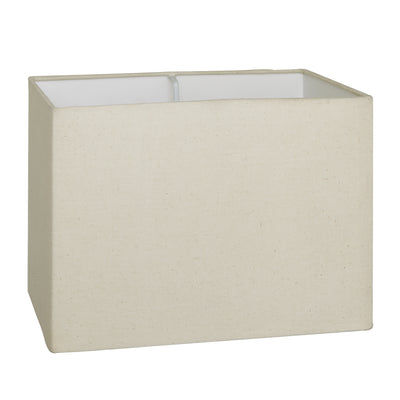 Light Natural Cotton Rounded Rectangle - Medium - Lampshade Only