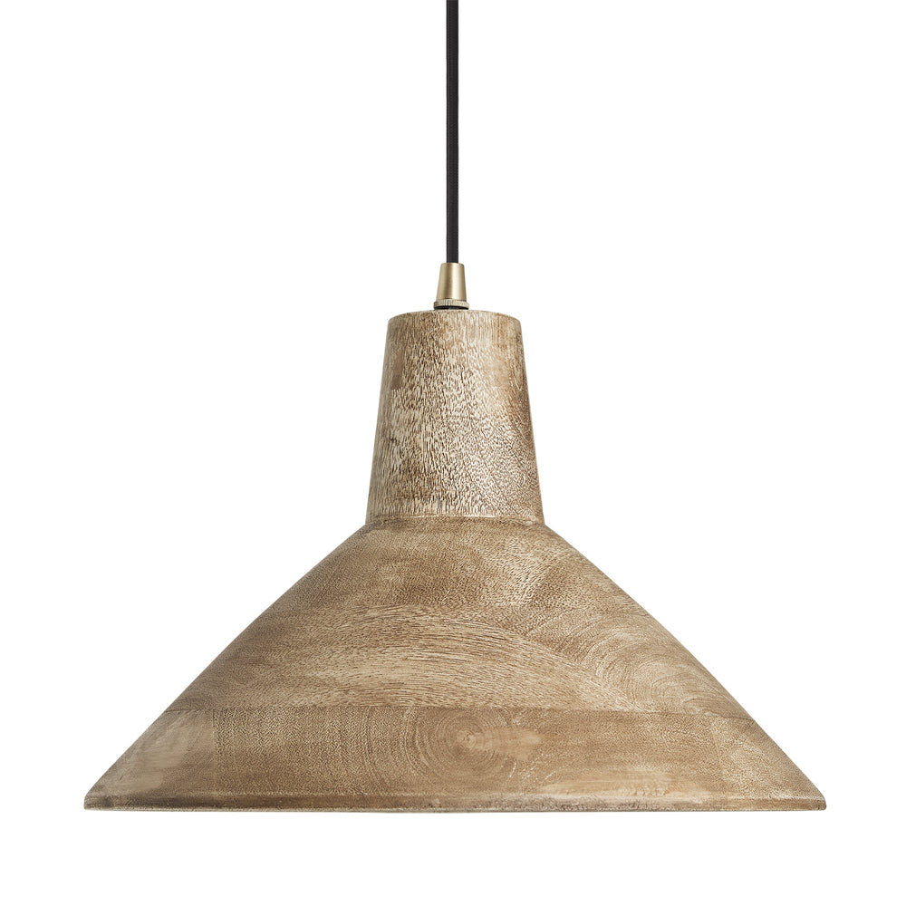 Natural Maribo Wooden Pendant Light - 12 inch
