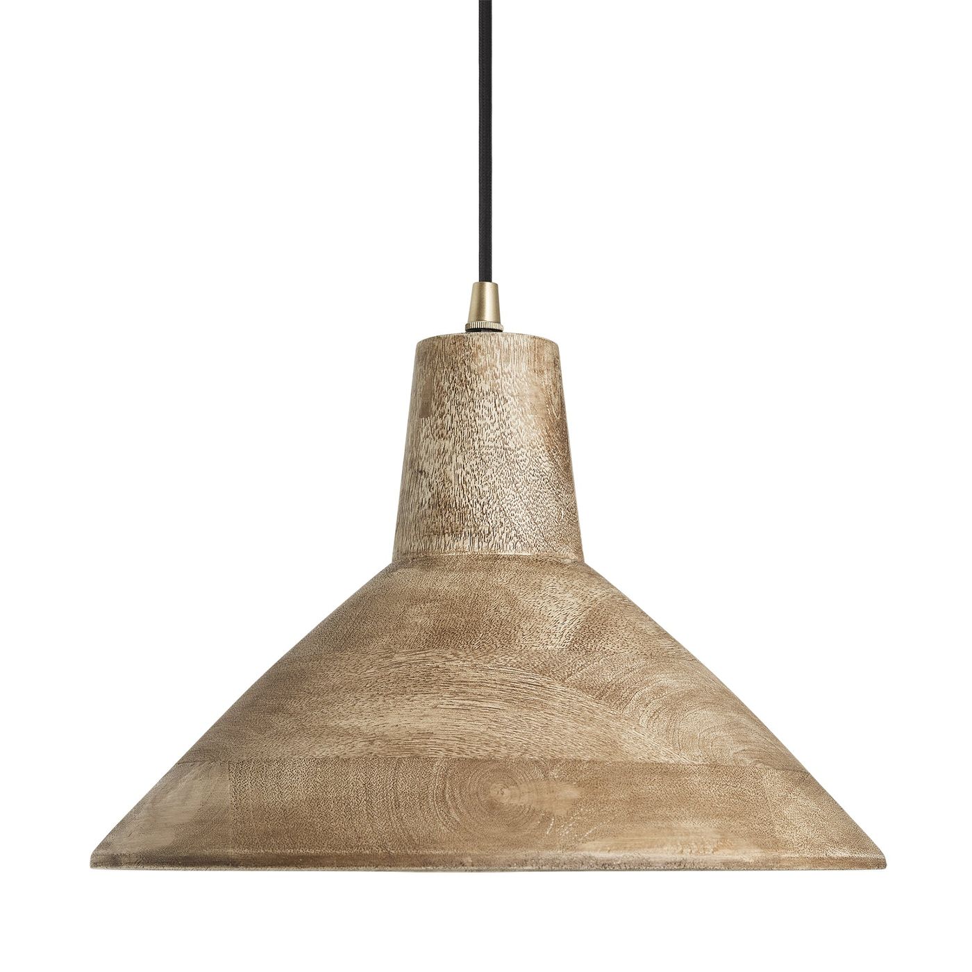 Natural Maribo Wooden Pendant Light - 12 inch