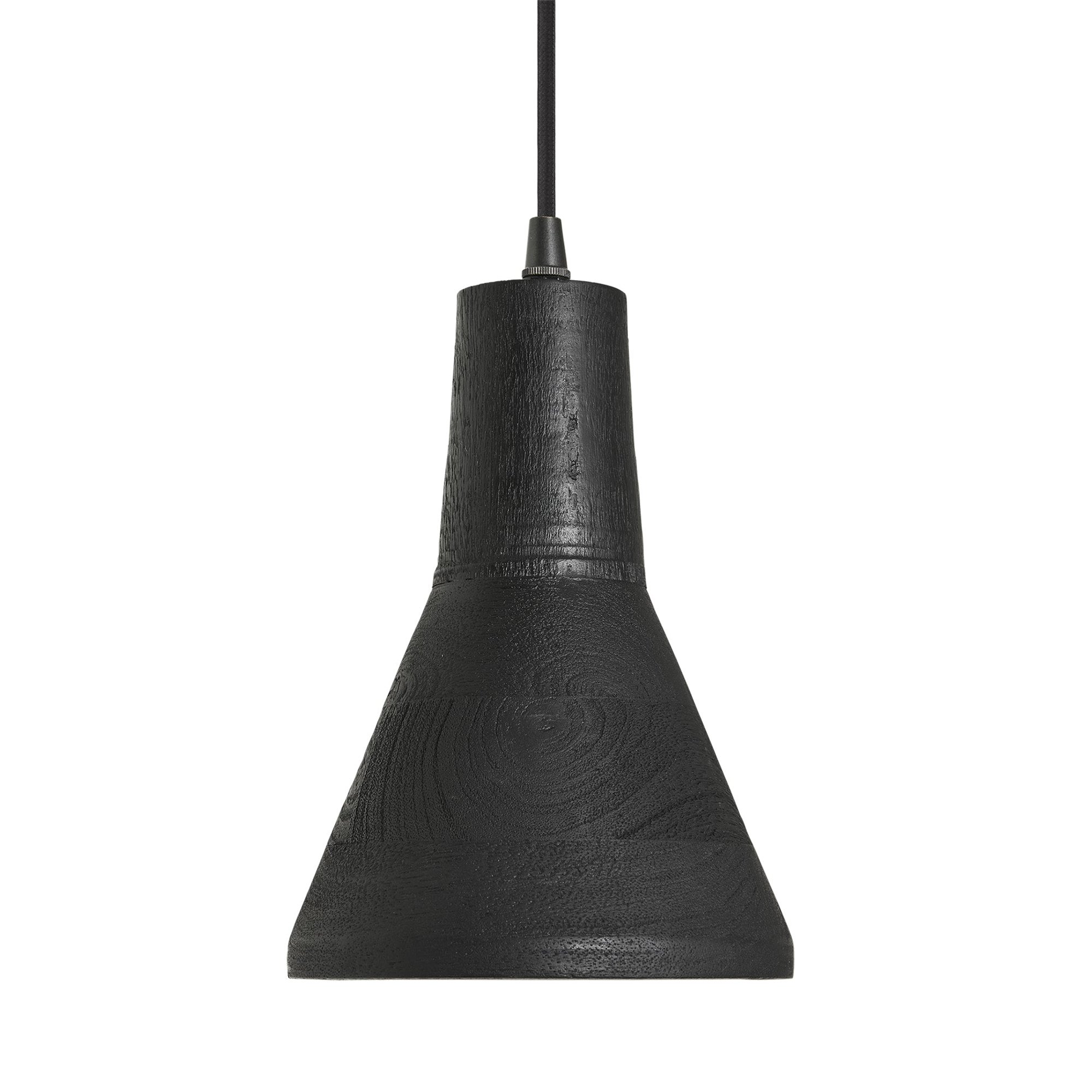 Black Maribo Wooden Pendant Light - 6 inch