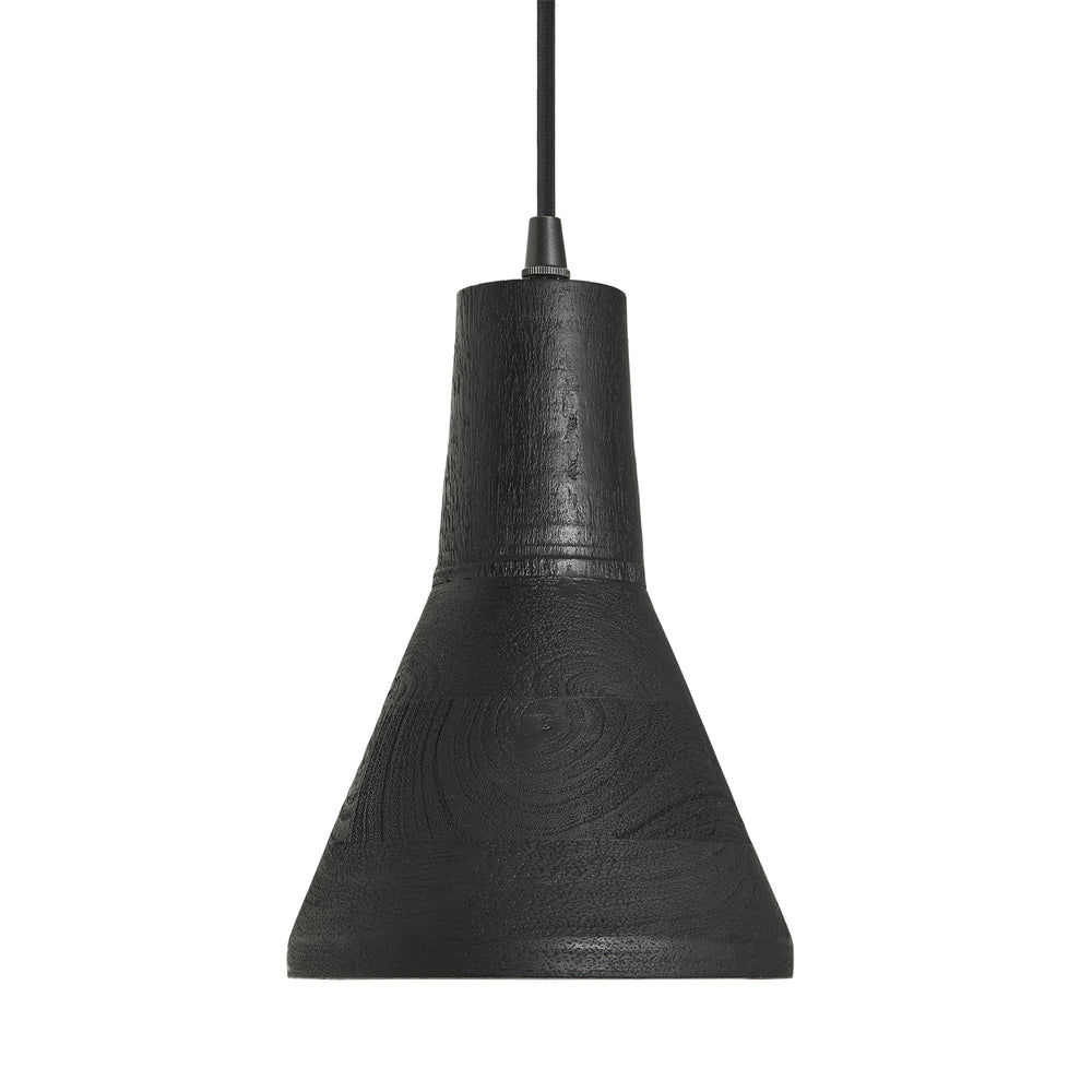 Black Maribo Wooden Pendant Light - 6 inch