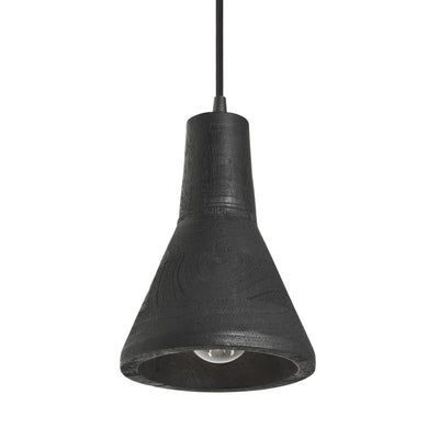 Black Maribo Wooden Pendant Light - 6 inch