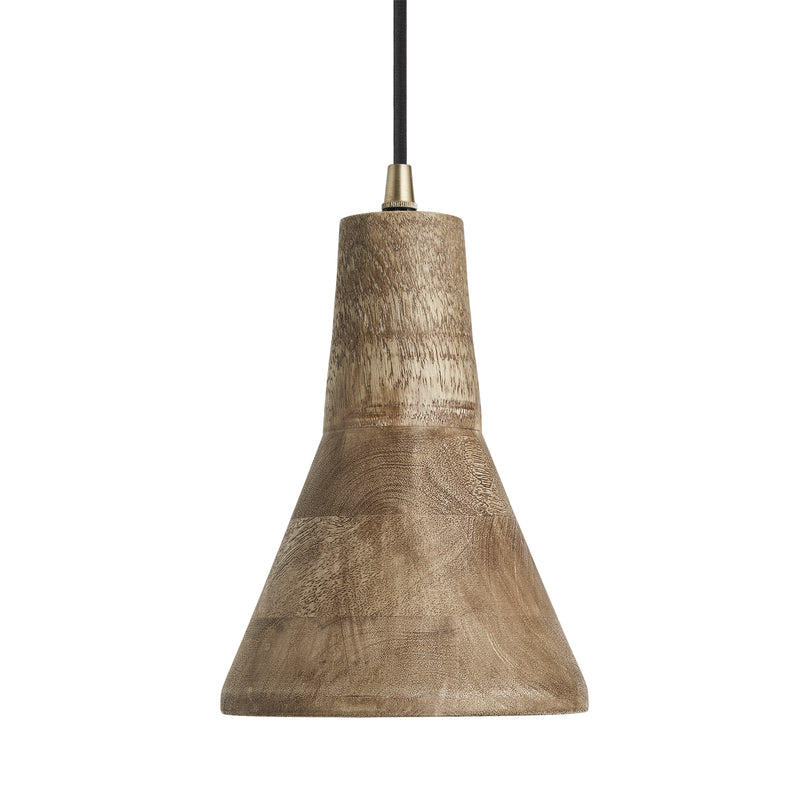 Natural Maribo Wooden Pendant Light - 6 inch