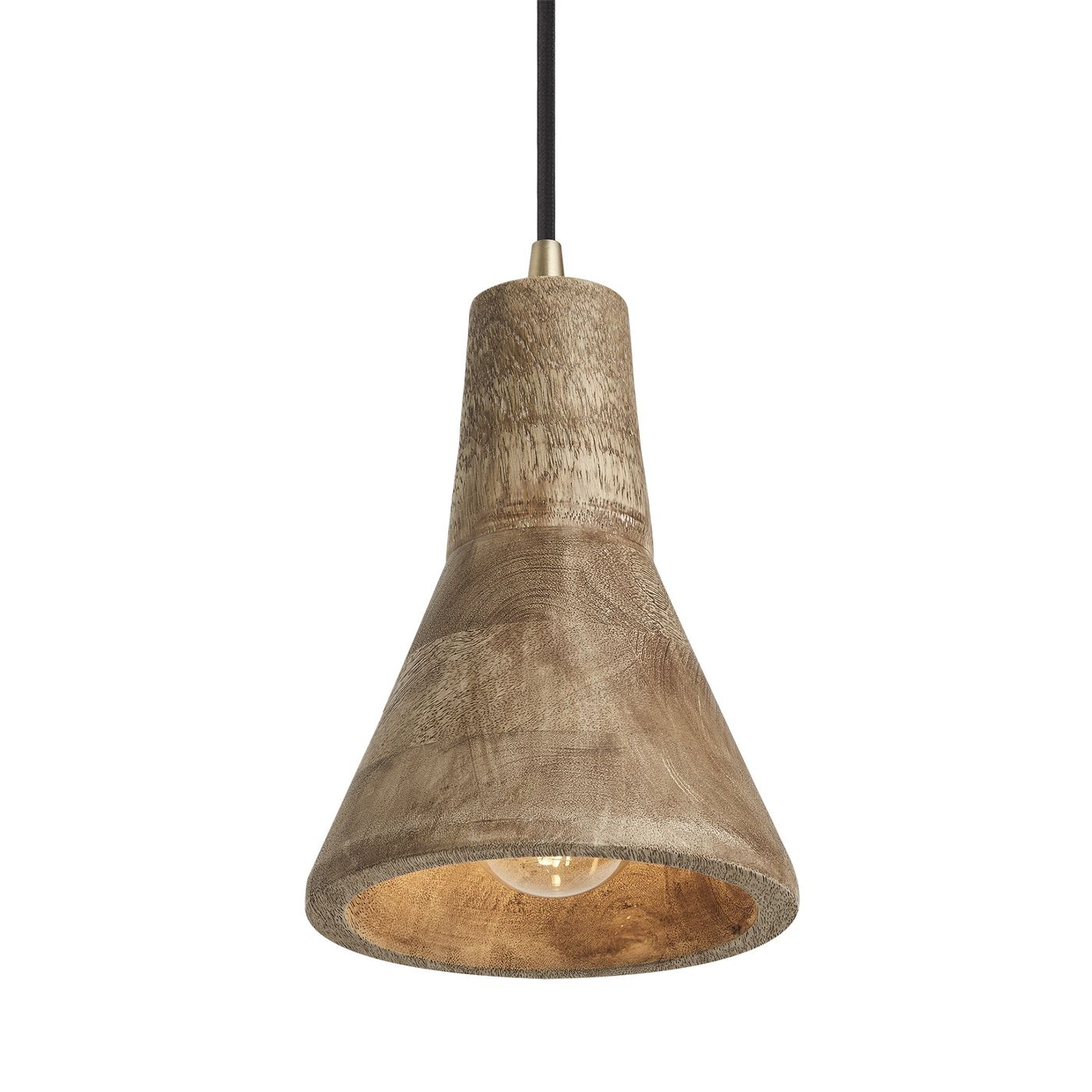 Natural Maribo Wooden Pendant Light - 6 inch