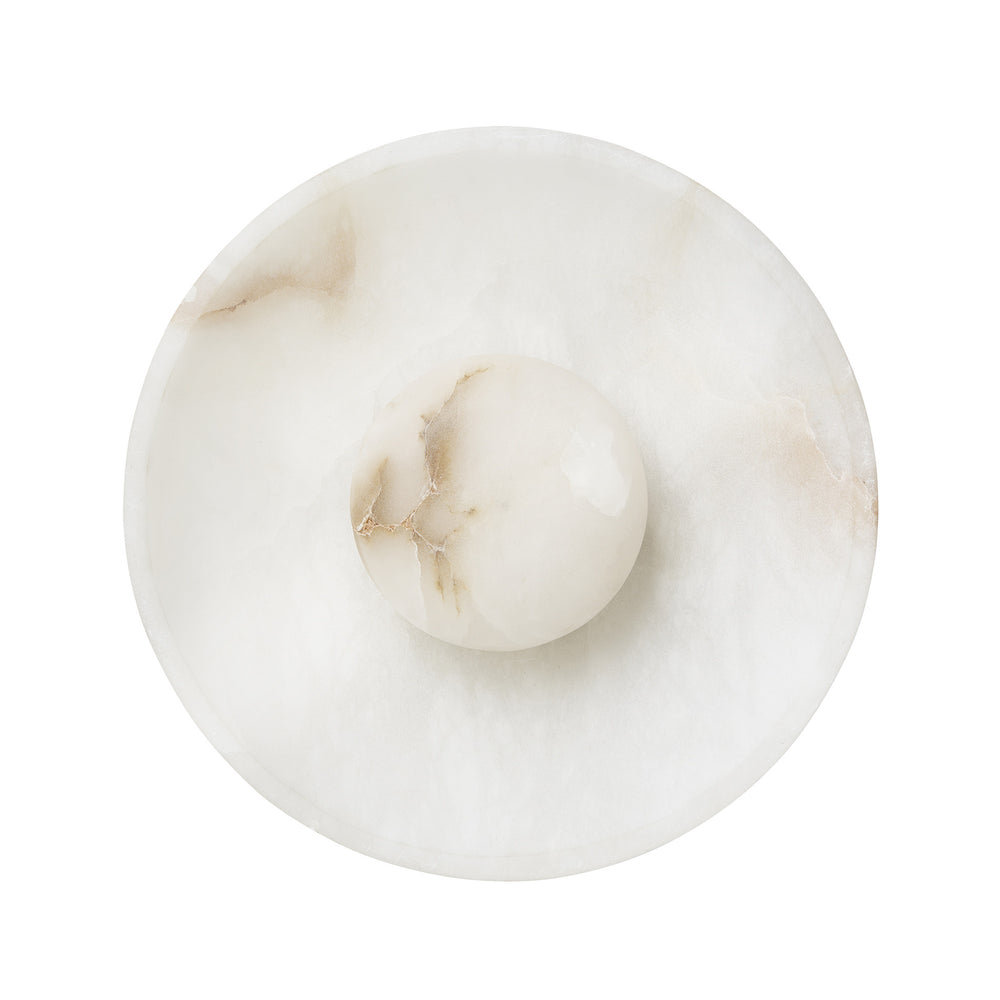 Alabaster Wall Light in 10 inch in White, Product Code AL-WL10-W