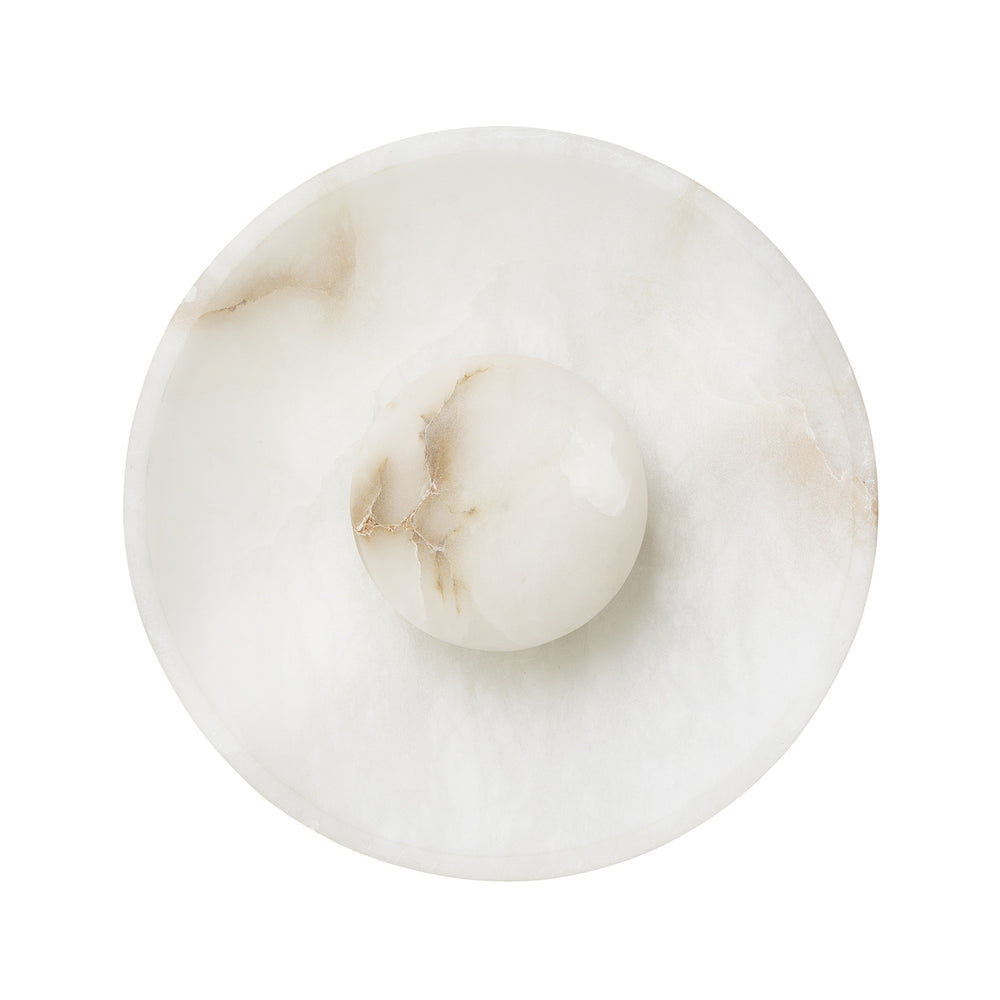 Alabaster Wall Light in 10 inch in White, Product Code AL-WL10-W