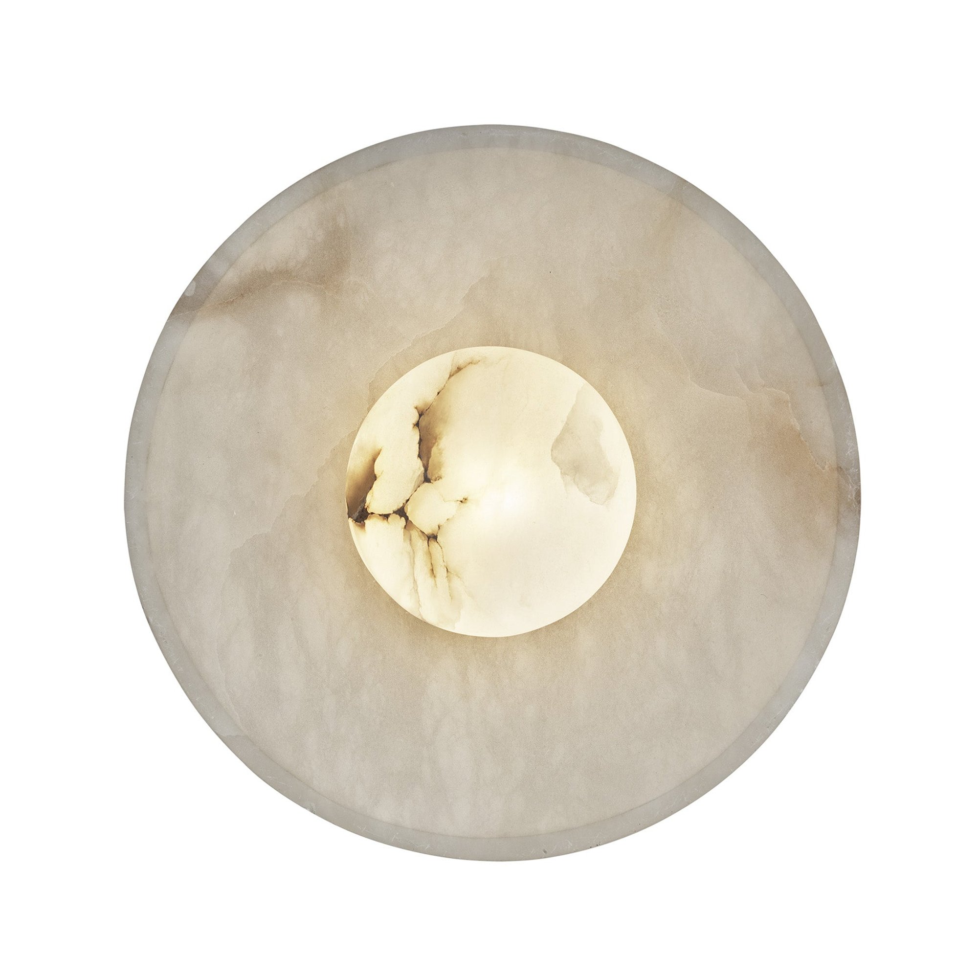 Alabaster Wall Light in 10 inch in White, Product Code AL-WL10-W