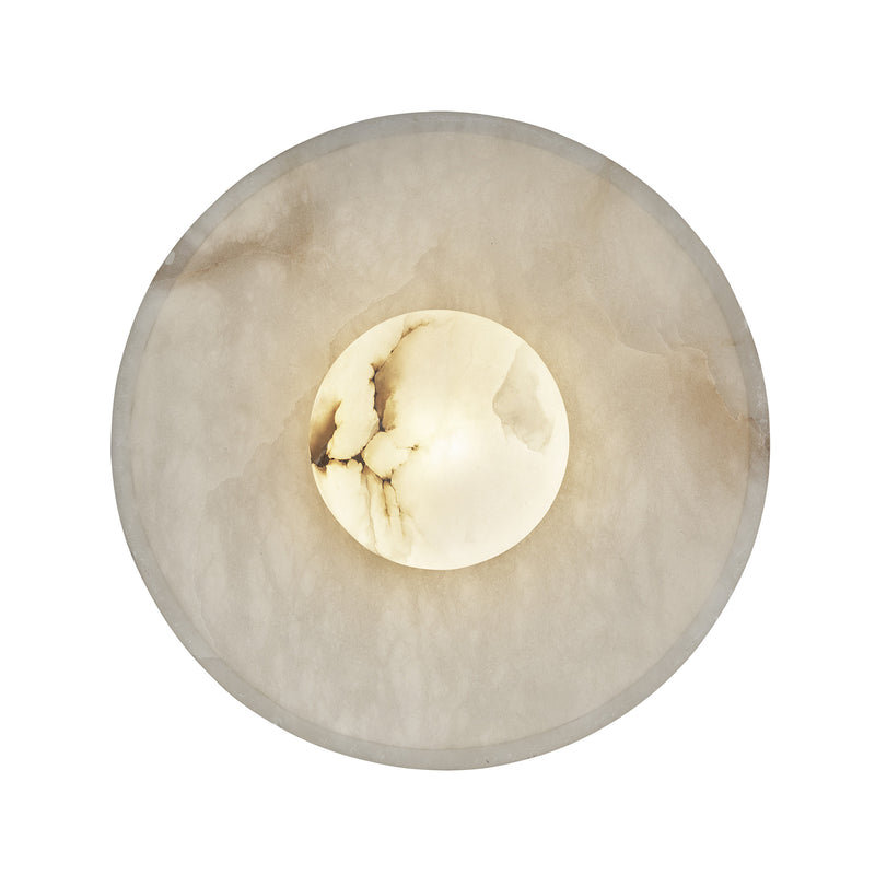 Alabaster Stone Diffuser Wall Light - 10 inch - White - Stone Lighting - Industville Lighting UK