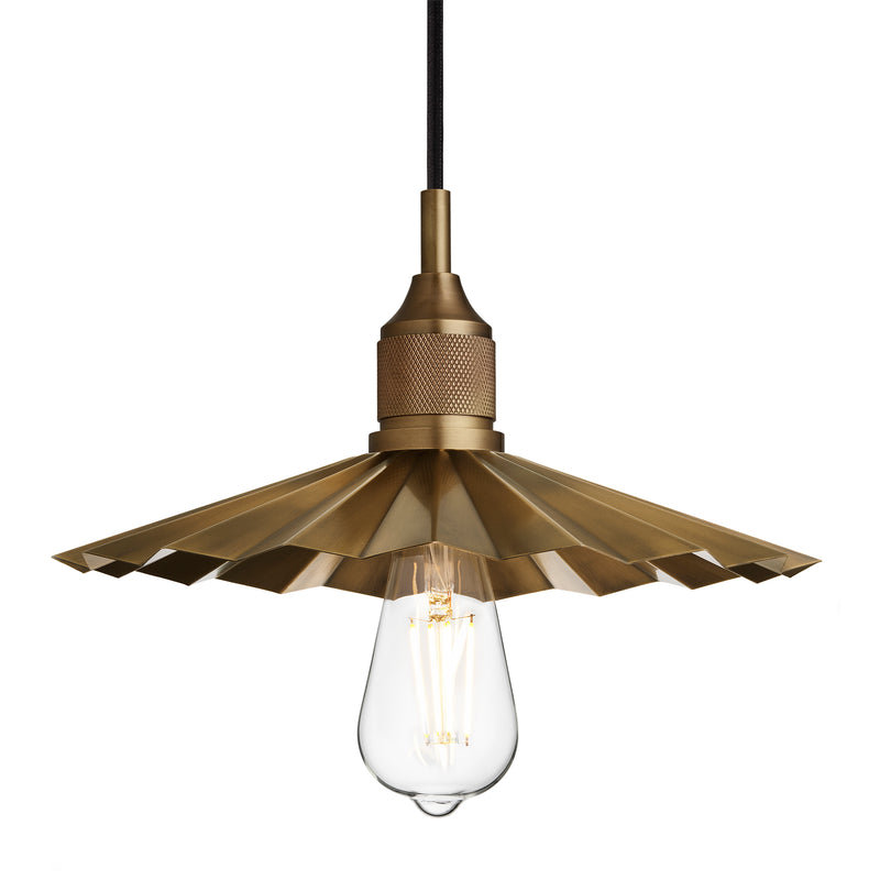 Noho Pleated Slope Pendant Light - 12 Inch - Voucher Applicable - Industville Lighting UK