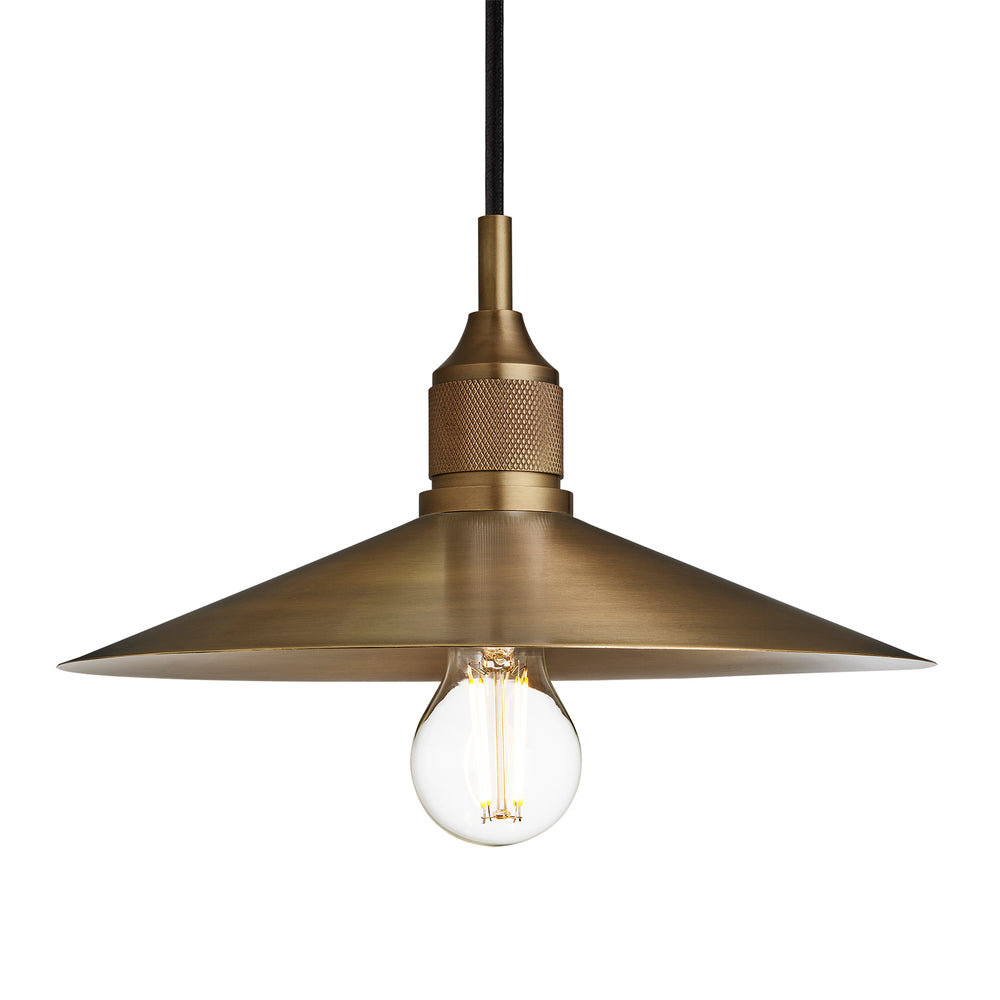 Noho Slope Pendant Light - 12 Inch with Brass Holder