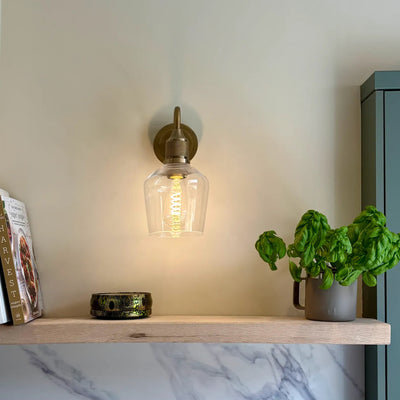 Noho Glass Schoolhouse Swan Neck Wall Light - 5.5 Inch - Indoor lights - Industville Lighting UK