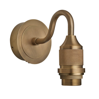 Noho Swan Neck Wall Holder - Brass - Light Bulb Holders - Industville Lighting UK