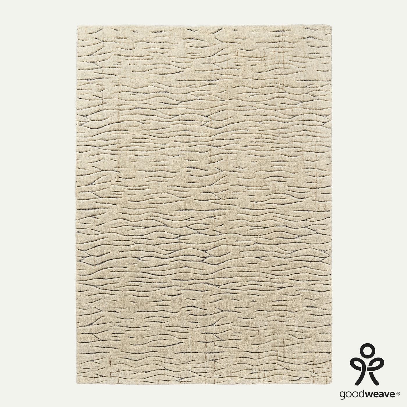 Airth Hand Loom Wool Rug - Cream