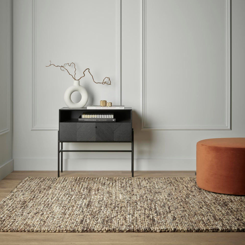 Dipton Hand Woven Jute Rug in Brown & Cream with Measurements 120 x 180 cm, Product Code RG-15-HWJ-BR-CR-M