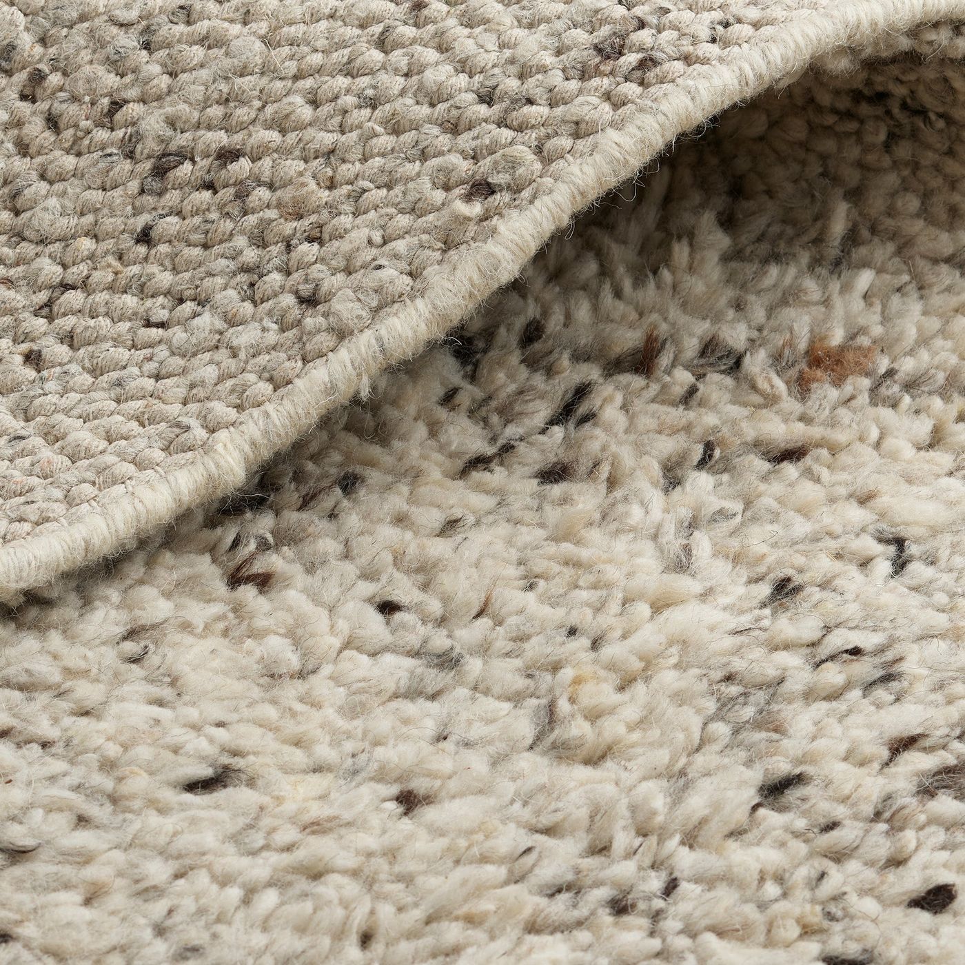Braco Hand Tufted Wool Rug in Cream & Grey with Measurements 120 x 180 cm, Product Code RG-24-HKSW-CR-GR-M