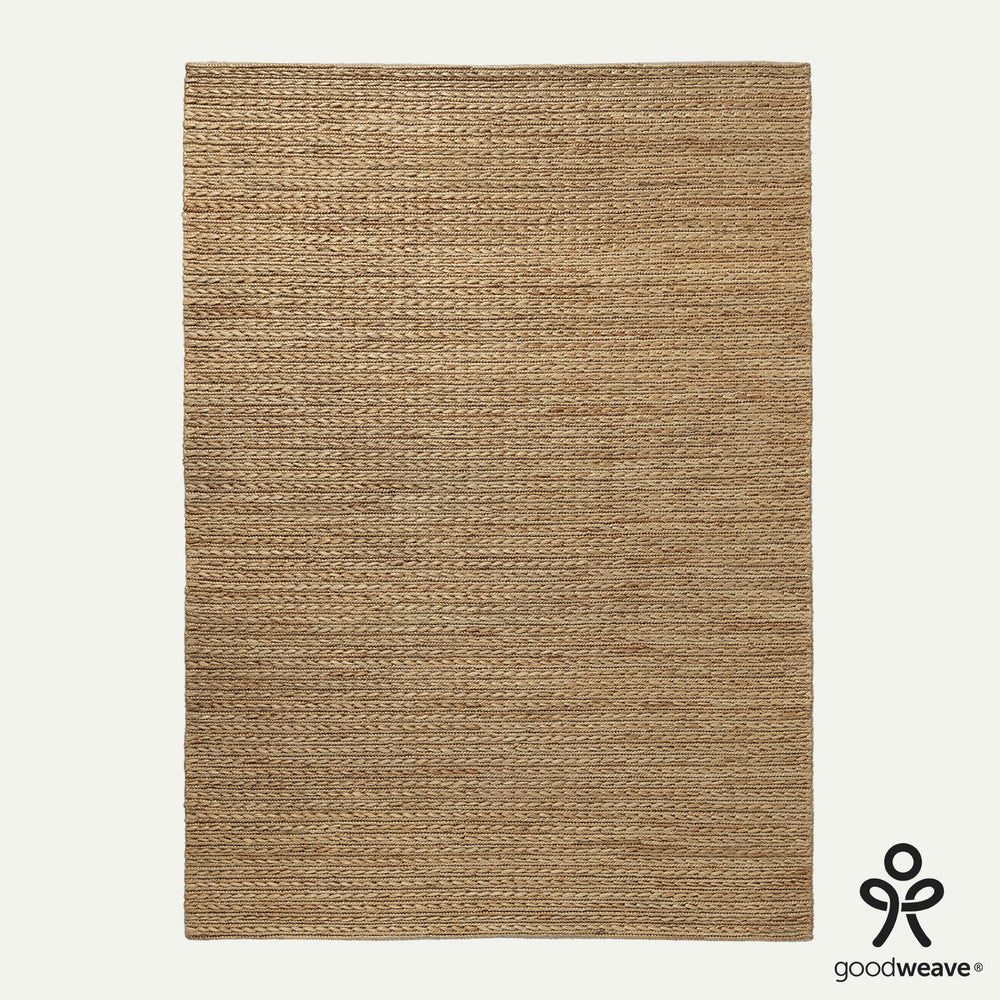 Goole Hand Woven Jute Rug in Natural & Cream with Measurements 200 x 290 cm, Product Code RG-13-HWJ-N-CR-XL