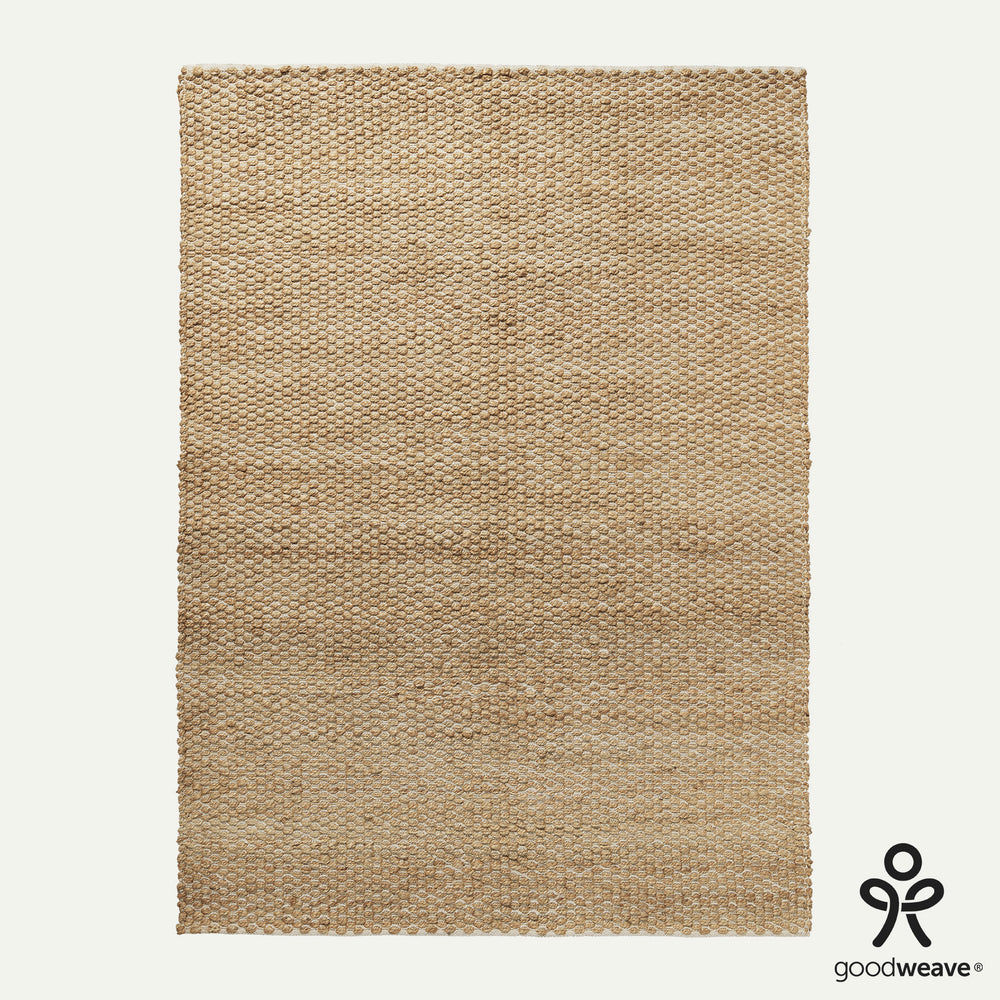 Hale Hand Woven Jute Rug in Natural & Cream with Measurements 200 x 290 cm, Product Code RG-1-HWJ-N-CR-XL