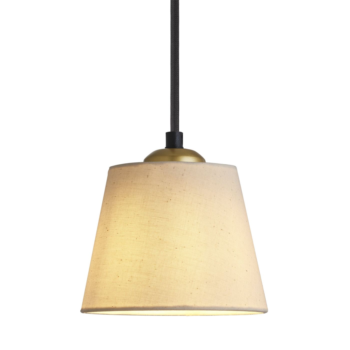 Orlando Empire Pendant in Brass Finish with Light Natural Cotton