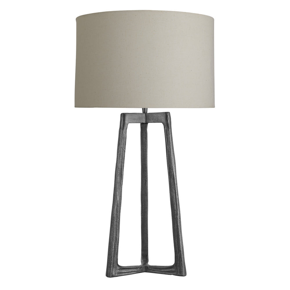 Ornate Tripod Table Lamp - Pewter