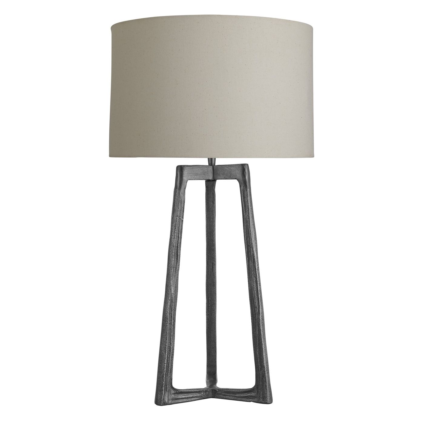 Ornate Tripod Table Lamp - Pewter