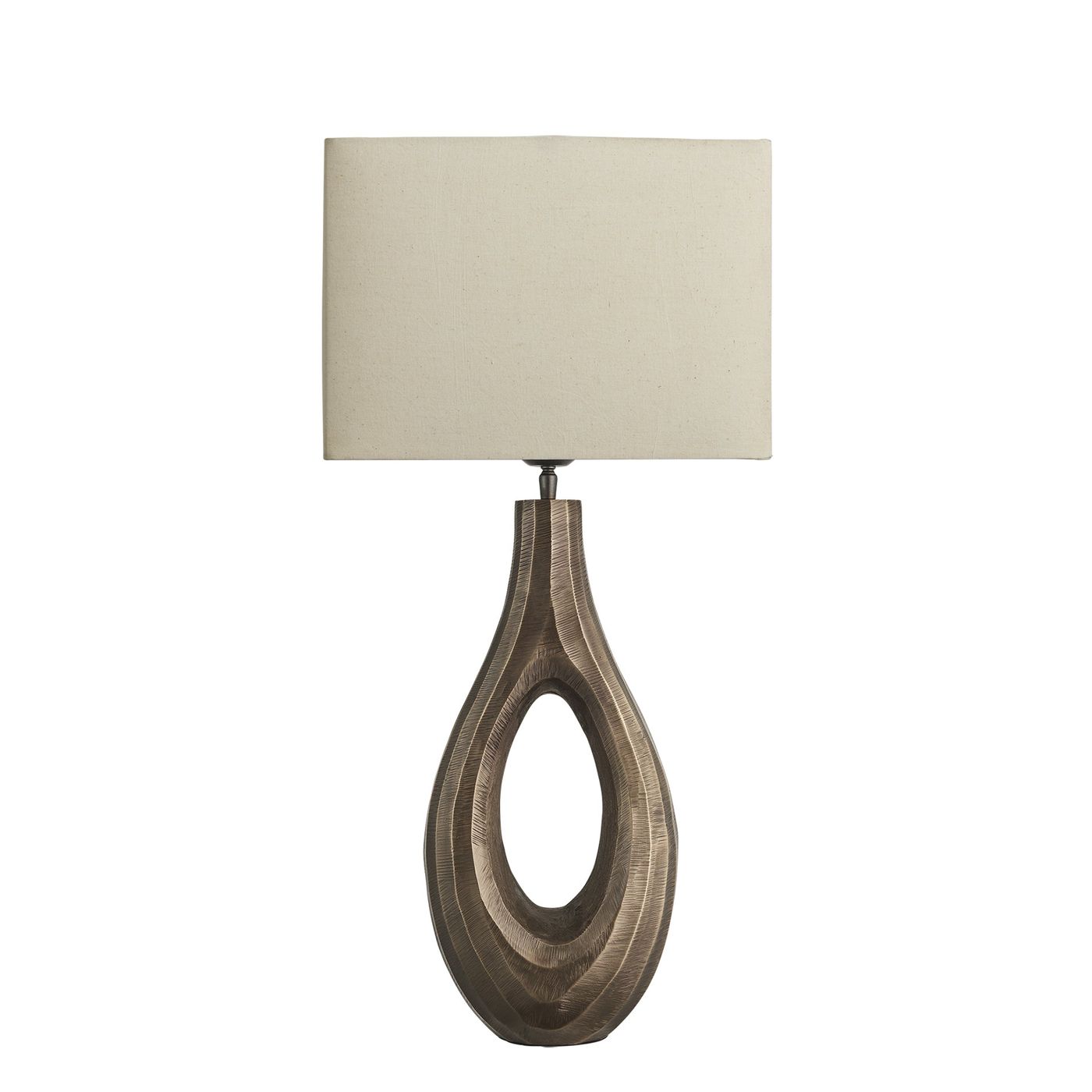 Ornate Ellipse Table Lamp - Brass
