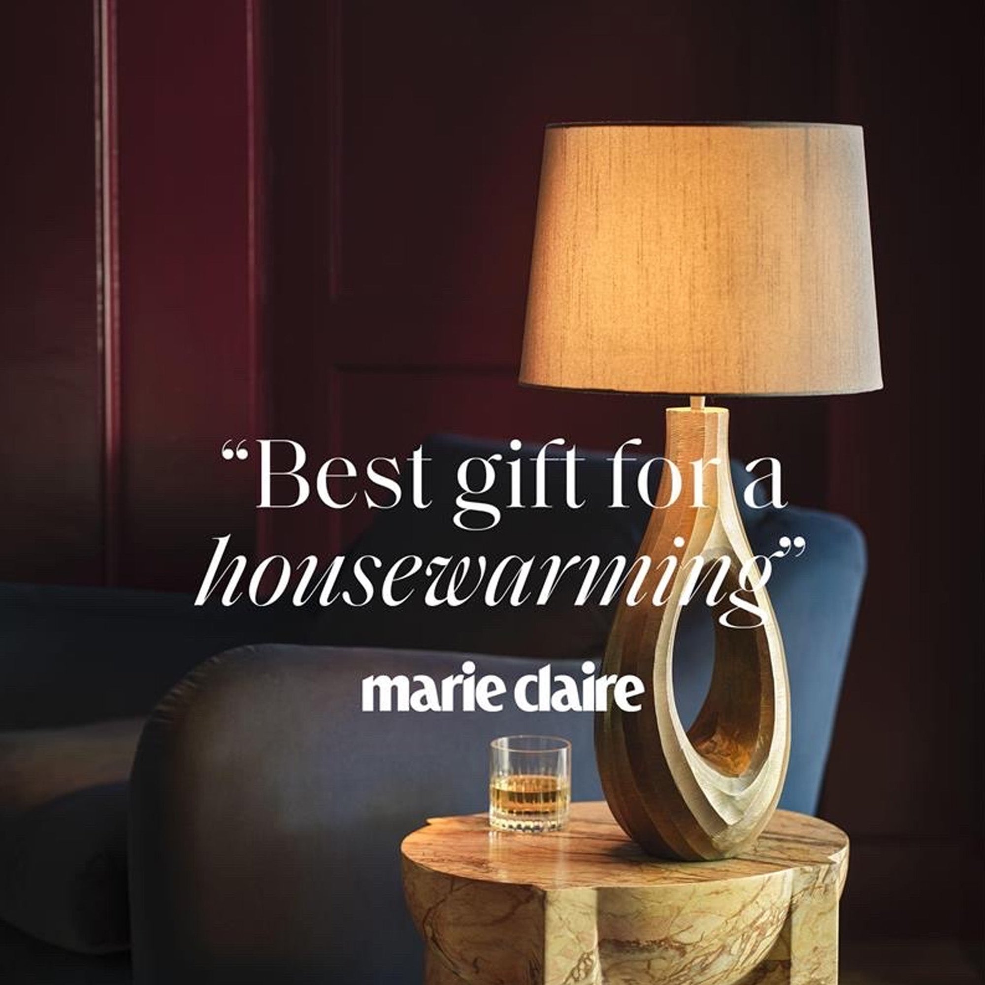 Ornate Ellipse Table Lamp in Brass with Natural Cotton Empire Shade