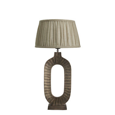 Ornate Oval Table Lamp - Brass