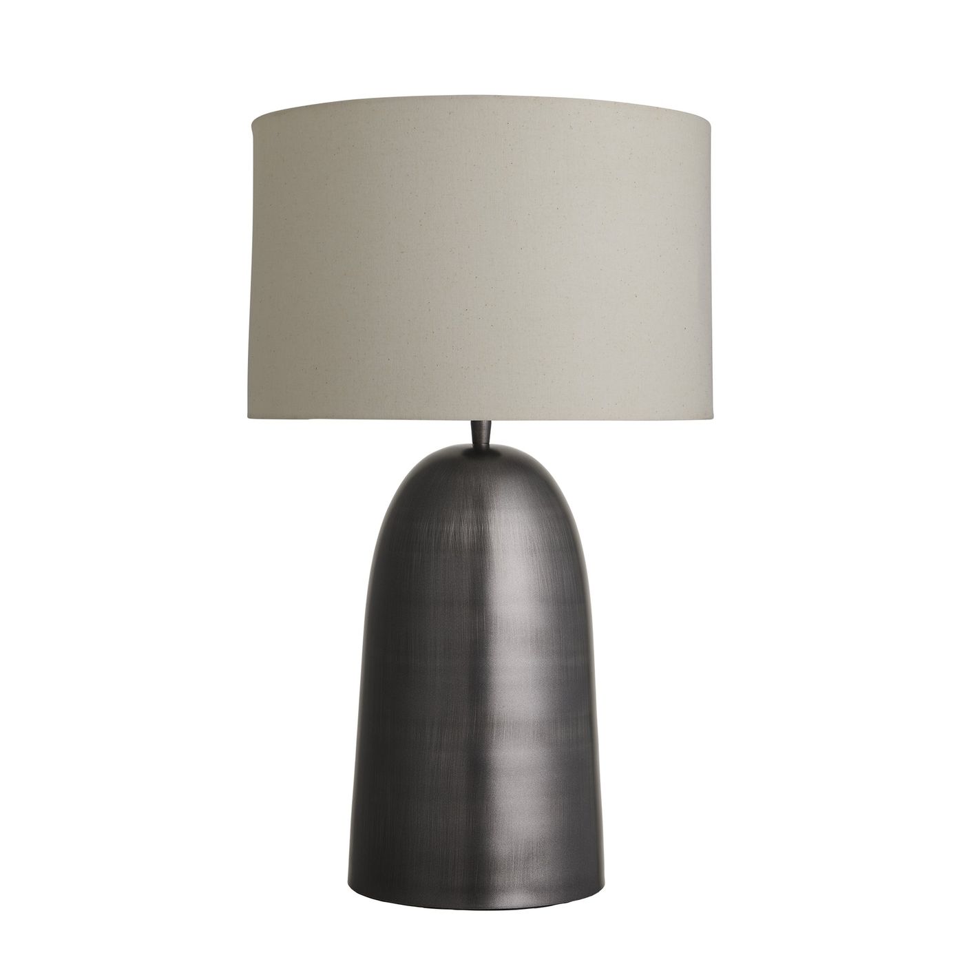 Pillar Geometric Bell Table Lamp - Pewter