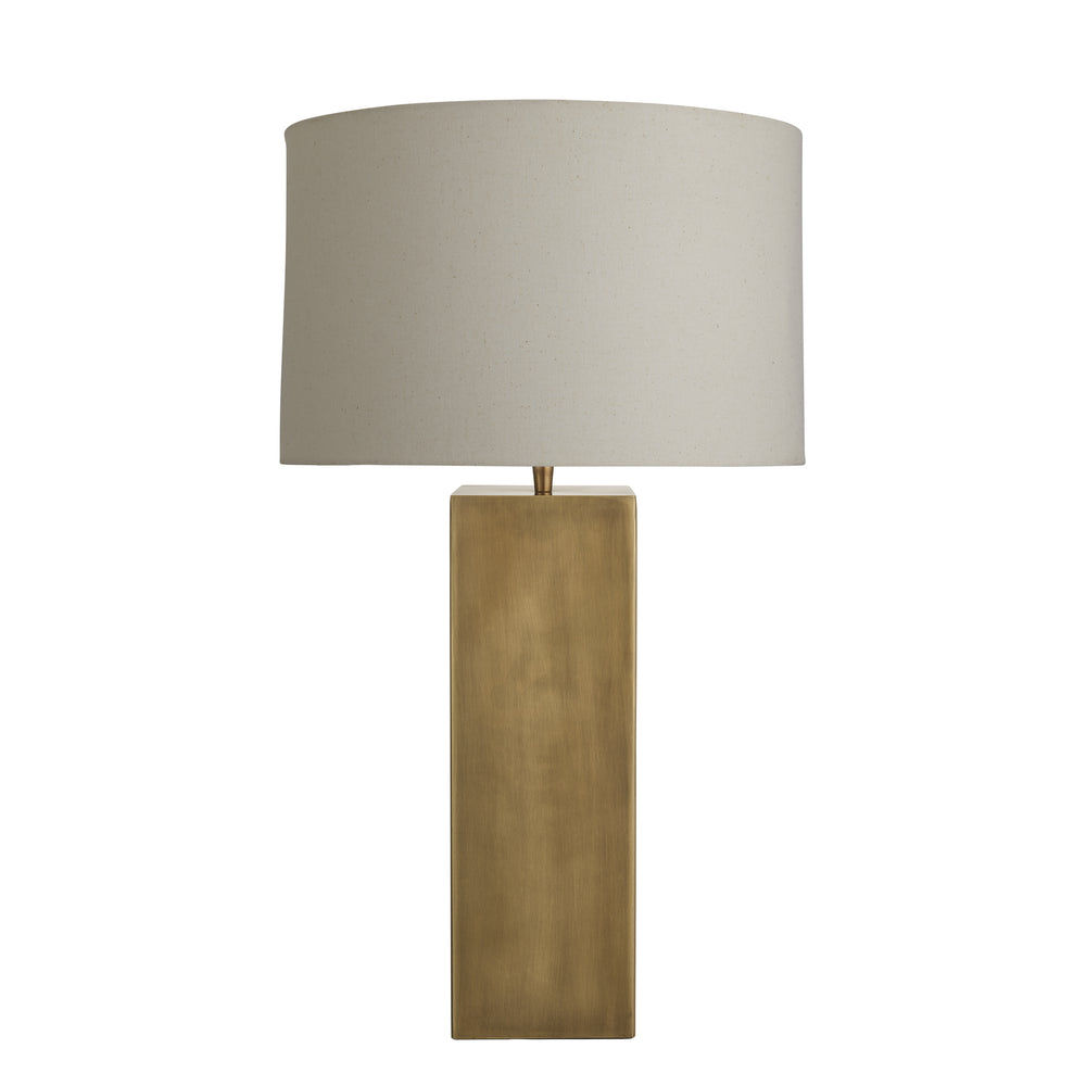 Pillar Square Table Lamp - Brass