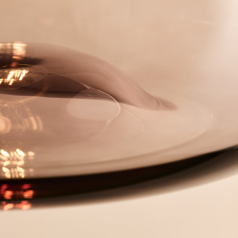 Preston Smoked Glass Mushroom Pendant Light