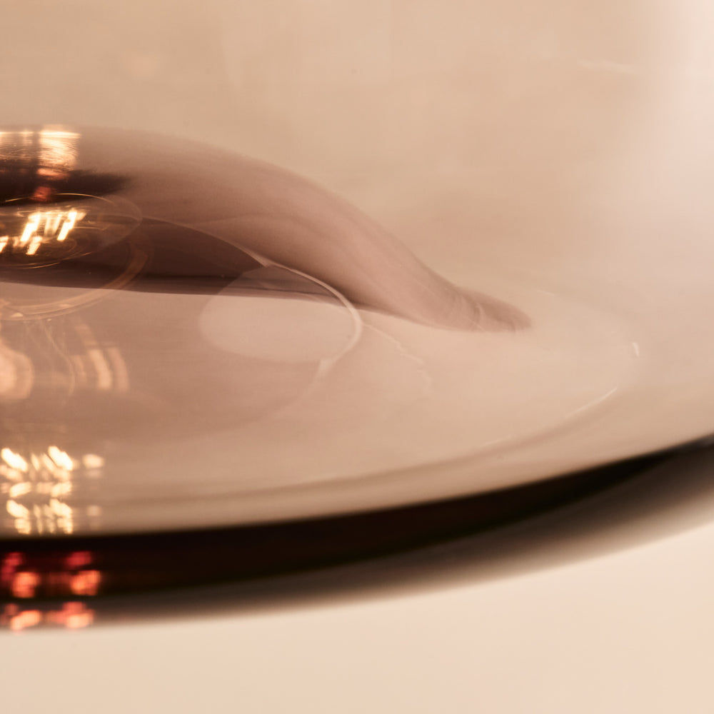 Preston Smoked Glass Mushroom Pendant Light