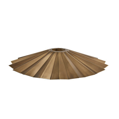 Pleated Slope  - 12 Inch - Brass - Shade Only - Build Your Own Light - Industville Lighting UK