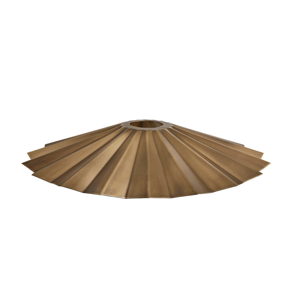 Brass Pleated Slope  in 12 Inch Shade