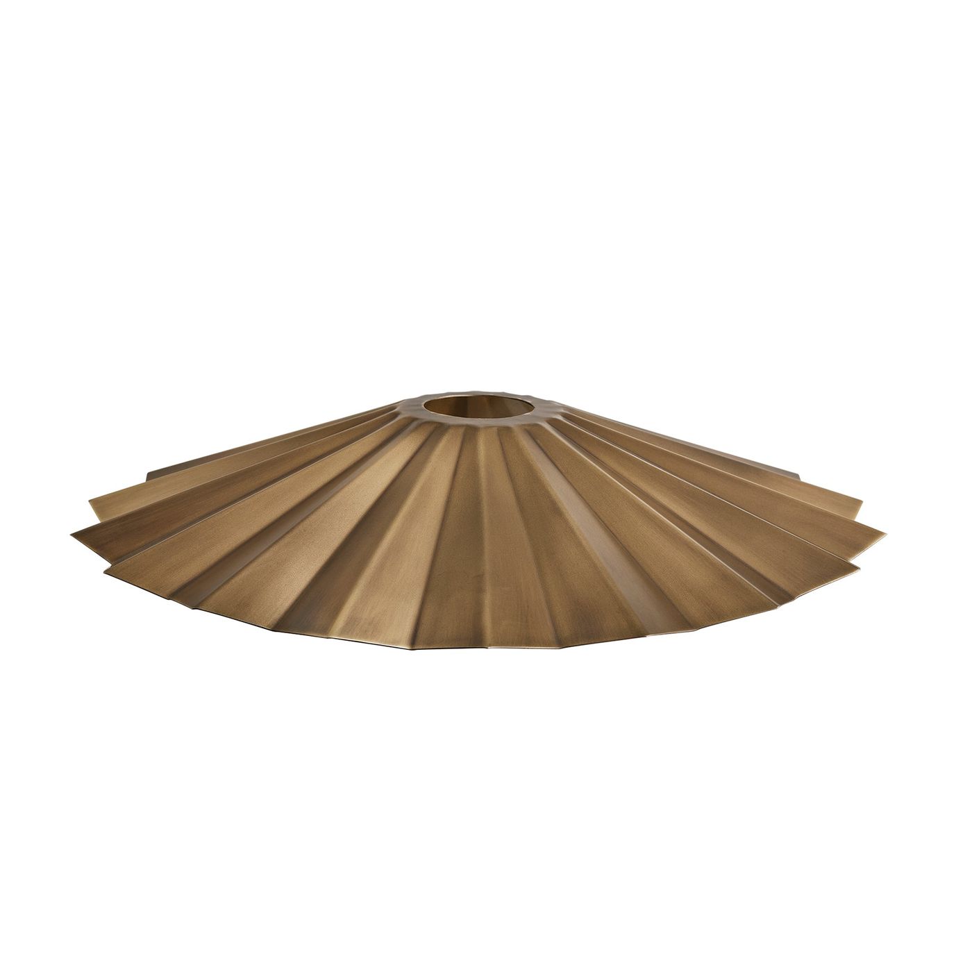 Brass Pleated Slope  in 12 Inch Shade