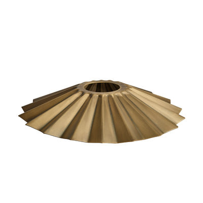 Pleated Slope  - 8 Inch - Brass - Shade Only - Lighting Shades & Lampshades - Industville Lighting UK