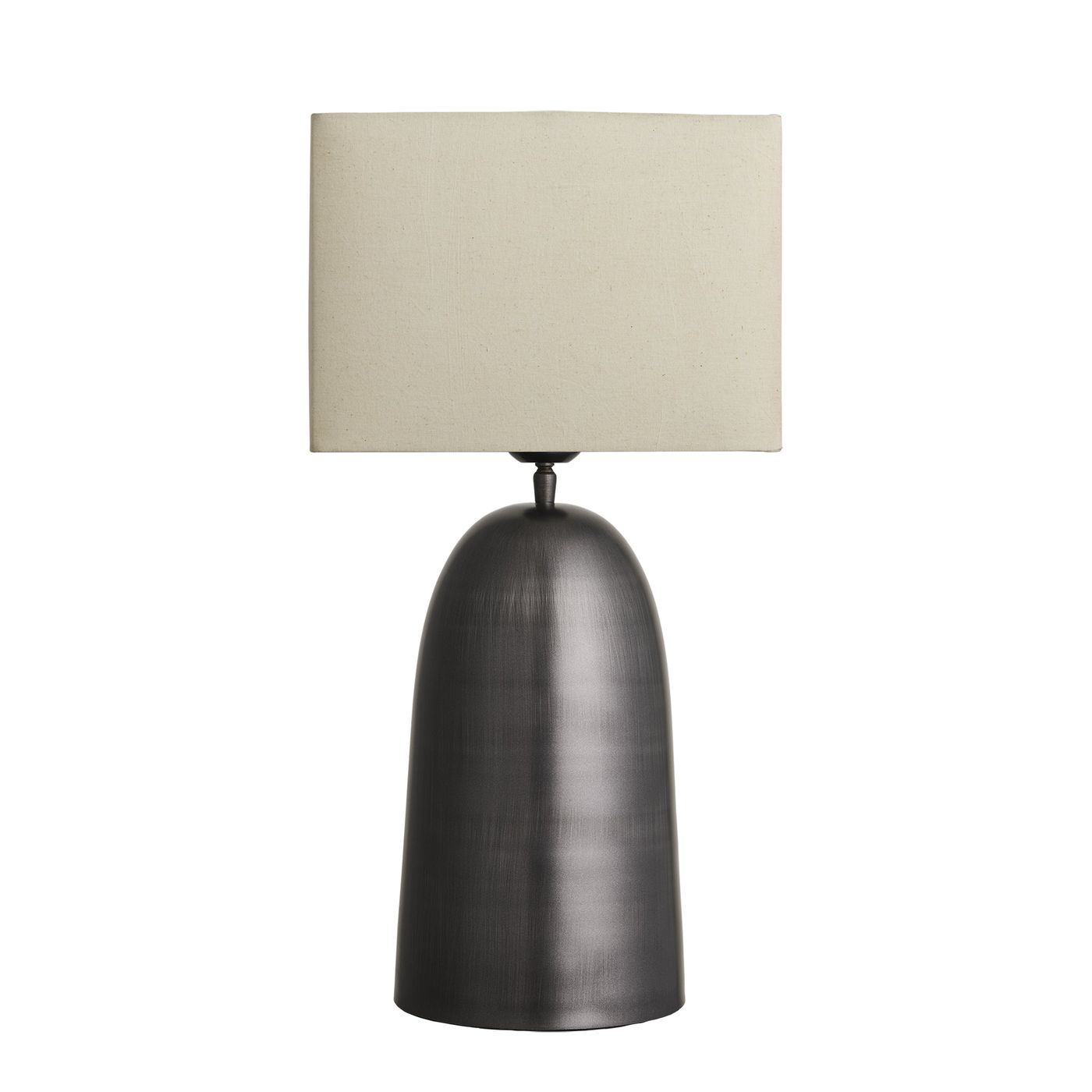 Pillar Geometric Bell Table Lamp - Pewter