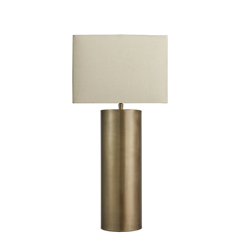 Pillar Cylinder Table Lamp - Brass