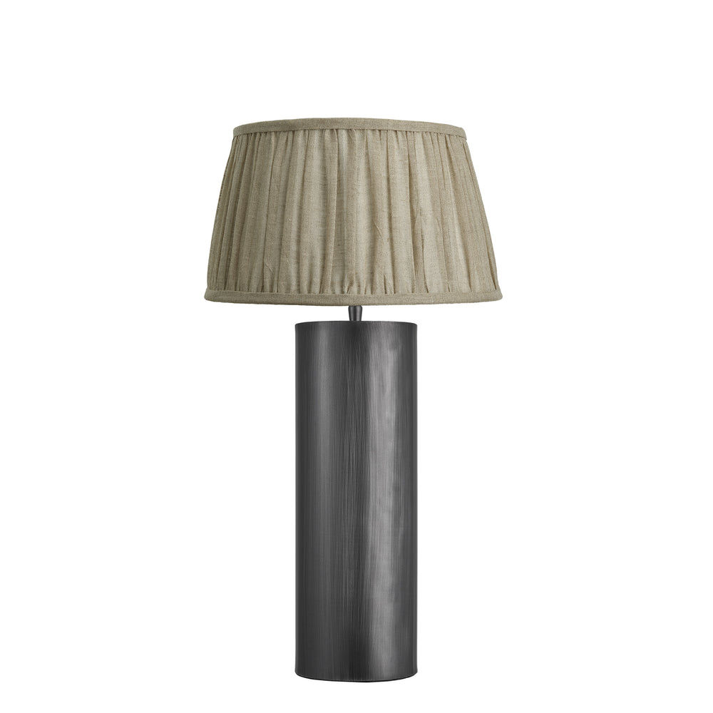 Pillar Cylinder Table Lamp - Pewter