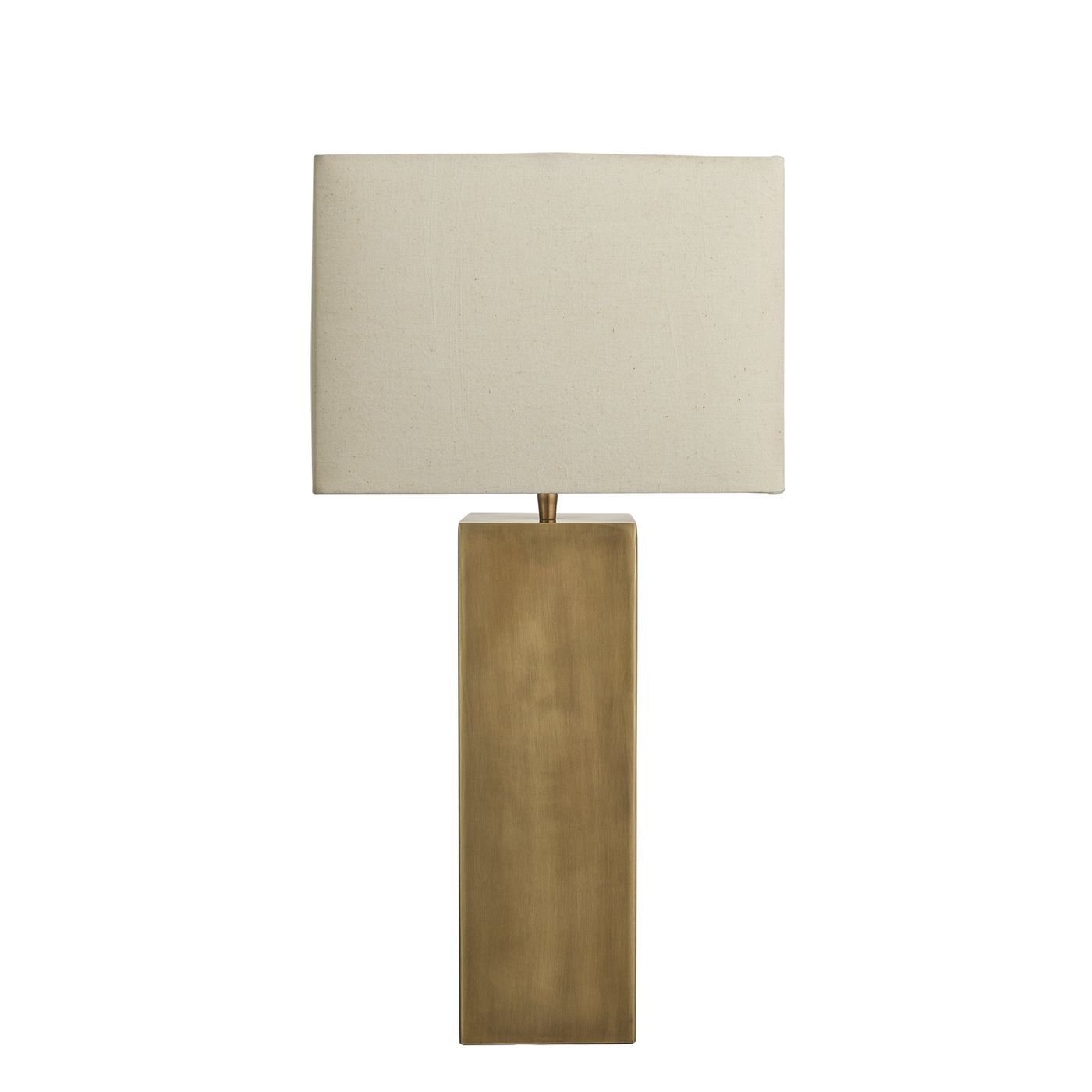 Pillar Square Table Lamp - Brass