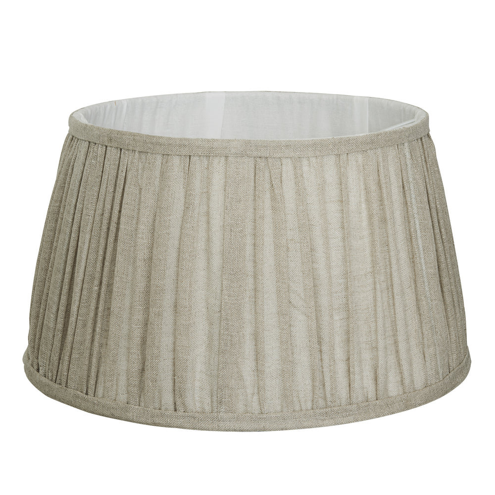 Large Pleated Pure Linen Empire in Natural, Lampshade Only, Industville PEM-L-NLN-LSO
