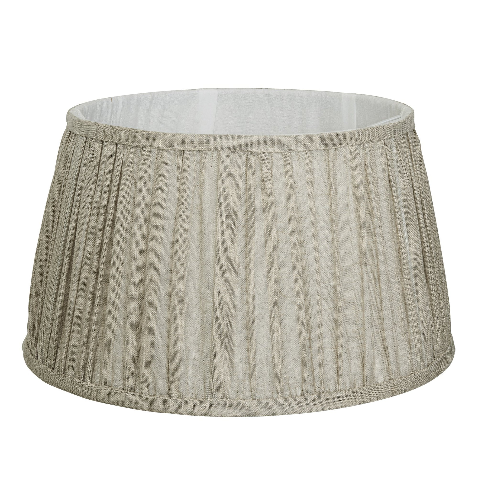 Large Pleated Pure Linen Empire in Natural, Lampshade Only, Industville PEM-L-NLN-LSO
