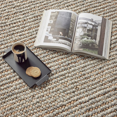 Fara Hand Woven Jute & Wool Rug in Natural & Grey with Measurements 200 x 290 cm, Product Code RG-10-HWJW-N-GR-XL