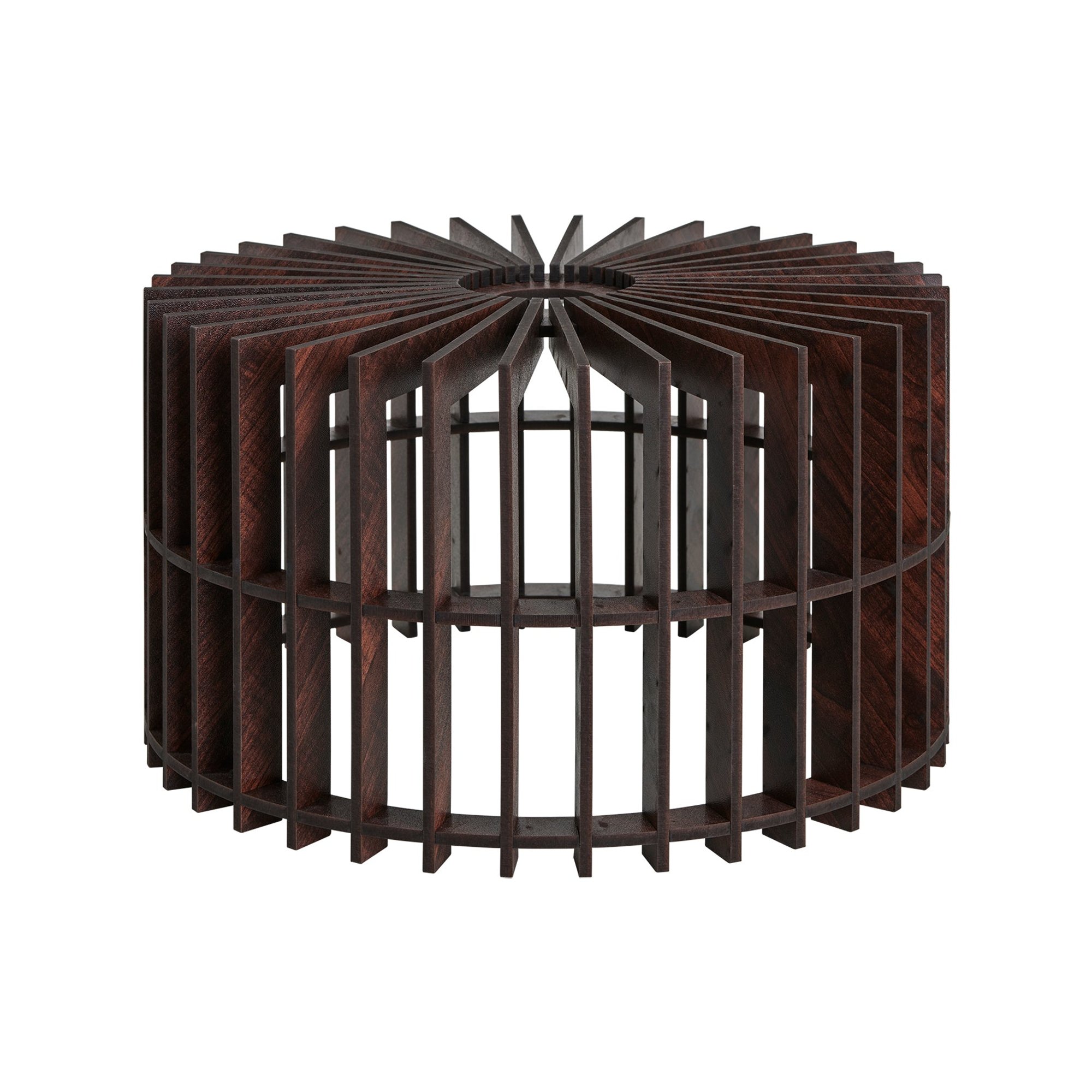 Rift Wooden Drum Shade in Dark Finish