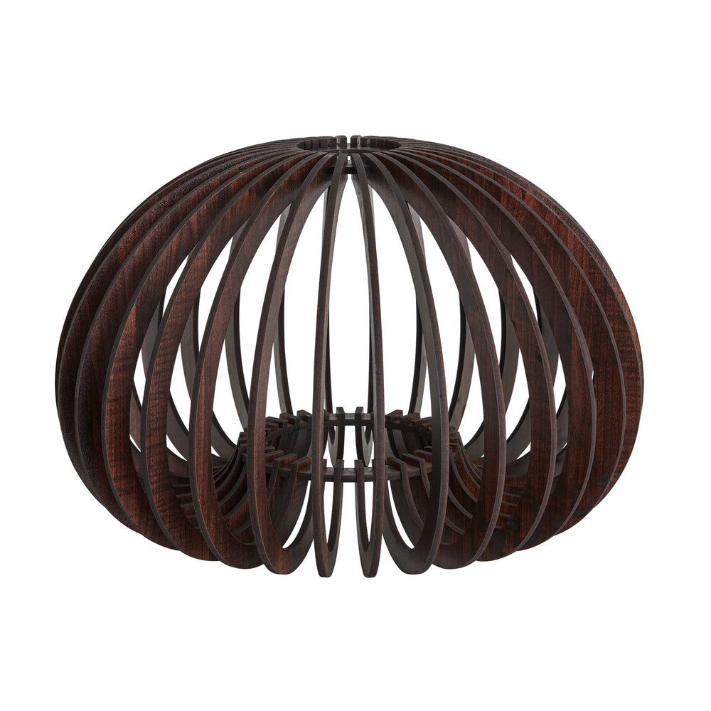 Rift Wooden Mushroom Shade in Dark Finish