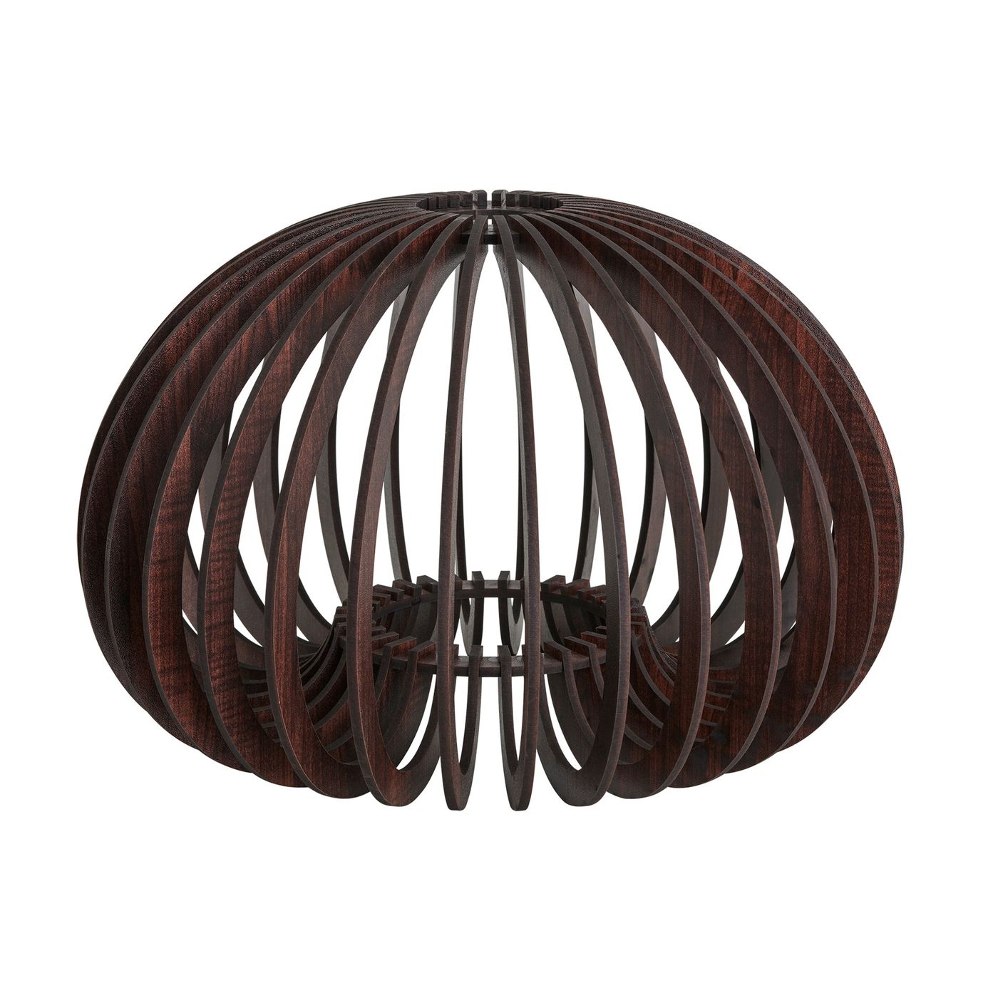Rift Wooden Mushroom Shade in Dark Finish